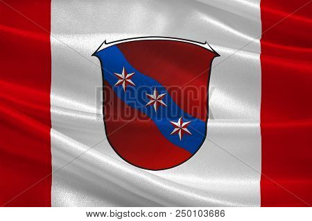 Flag Of Erbach In Hesse, Germany.