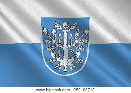 Flag Of Offenbach Am Main Is A City In Hesse, Germany. 3d Illustration