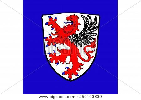 Flag Of Giessen Is A Town In Giessen Is A District Of Hessen, Germany. 3d Illustration