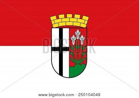 Flag Of Fulda Is A City In Hesse, Germany. 3d Illustration