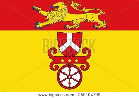 Flag Of Goettingen Is A District In Lower Saxony, Germany. 3d Illustration