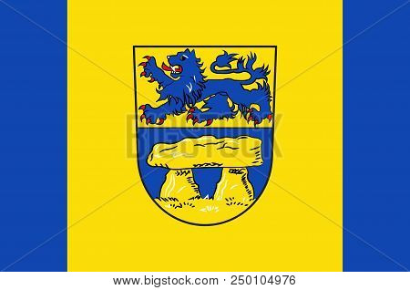 Flag Of Heidekreis Is A District In Lower Saxony, Germany. 3d Illustration