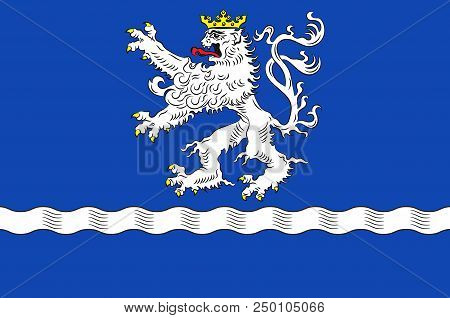 Flag Of Holzminden Is A District In Lower Saxony, Germany. 3d Illustration