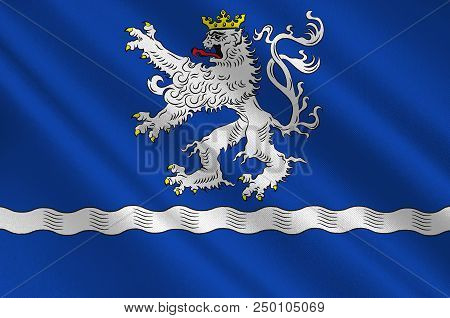 Flag Of Holzminden Is A District In Lower Saxony, Germany. 3d Illustration