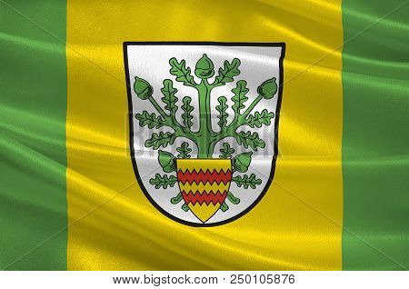 Flag Of Westerstede Is The Capital Of The Ammerland District, In Lower Saxony, Germany. 3d Illustrat