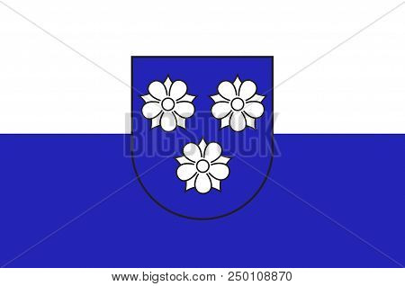 Flag Of Viersen Is The Capital Of The District Of Viersen, In North Rhine-westphalia, Germany. 3d Il