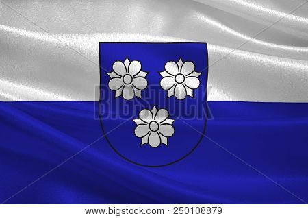 Flag Of Viersen Is The Capital Of The District Of Viersen, In North Rhine-westphalia, Germany. 3d Il