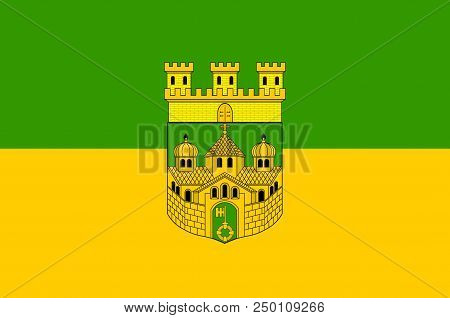 Flag Of Recklinghausen Is The Northernmost City In The Ruhr-area And The Capital Of The Recklinghaus