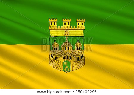 Flag Of Recklinghausen Is The Northernmost City In The Ruhr-area And The Capital Of The Recklinghaus