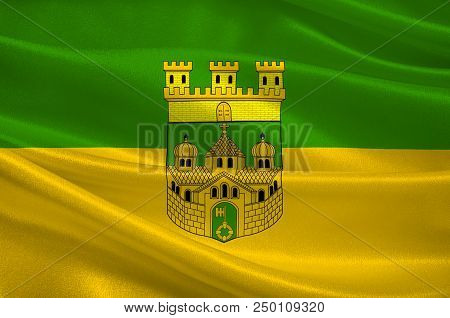 Flag Of Recklinghausen Is The Northernmost City In The Ruhr-area And The Capital Of The Recklinghaus
