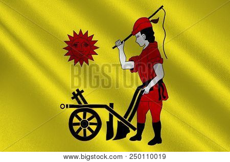 Flag Of Kempenich Is A Municipality In The District Of Ahrweiler, In Rhineland-palatinate, Germany. 