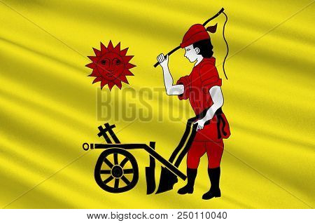 Flag Of Kempenich Is A Municipality In The District Of Ahrweiler, In Rhineland-palatinate, Germany. 