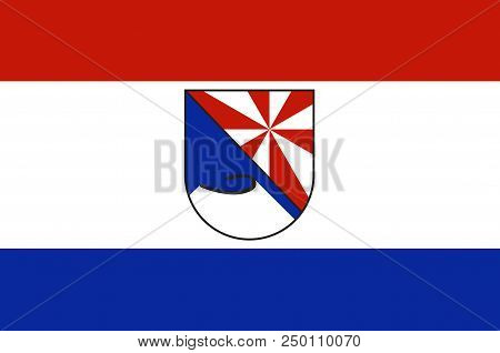 Flag Of Niederzissen Is A Municipality In The District Of Ahrweiler, In Rhineland-palatinate, German