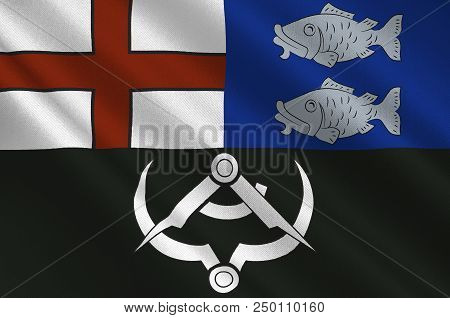 Flag Of Weibern Is A Municipality In The District Of Ahrweiler, In Rhineland-palatinate, Germany. 3d
