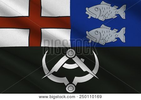 Flag Of Weibern Is A Municipality In The District Of Ahrweiler, In Rhineland-palatinate, Germany. 3d