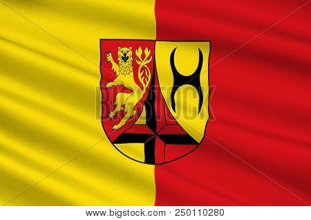 Flag Of Altenkirchen Is A District In Rhineland-palatinate, Germany. 3d Illustration