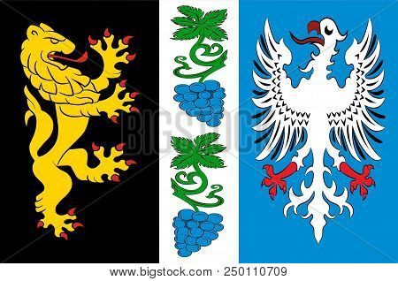 Flag Of Bad Duerkheim Is A District In Rhineland-palatinate, Germany. 3d Illustration