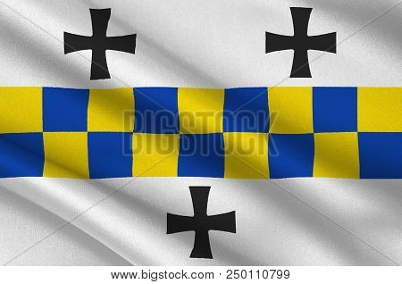 Flag Of Bad Kreuznach Is A Town In The Bad Kreuznach District In Rhineland-palatinate, Germany. 3d I
