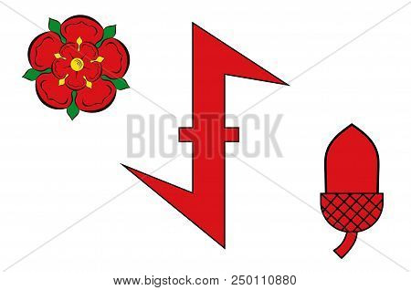 Flag Of Idar-oberstein Is A Town In The Birkenfeld District In Rhineland-palatinate, Germany. 3d Ill