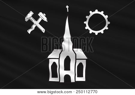 Flag Of Neunkirchen Is A Town And A Municipality In Saarland, Germany. 3d Illustration