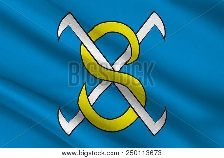 Flag Of Sangerhausen Is A Town In Saxony-anhalt, Germany, Capital Of The District Of Mansfeld-suedha