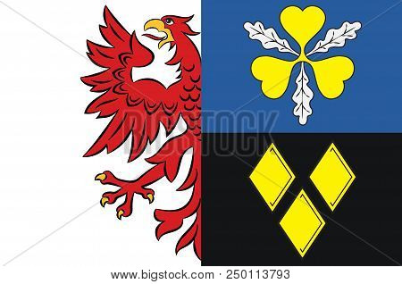 Flag Of Stendal Is A District In The North-east Of Saxony-anhalt, Germany. 3d Illustration