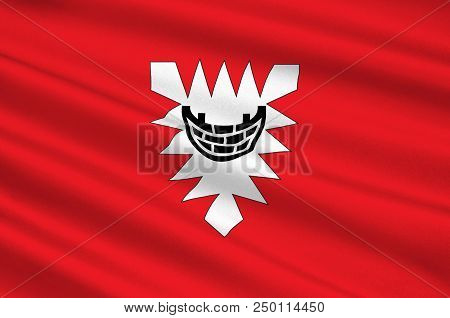 Flag Of Kiel Is The Capital And Most Populous City In The Northern German State Of Schleswig-holstei