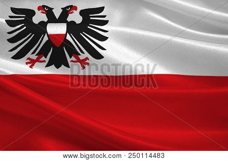 Flag Of Luebeck Is A City In Schleswig-holstein, Northern Germany, And One Of The Major Ports Of Ger