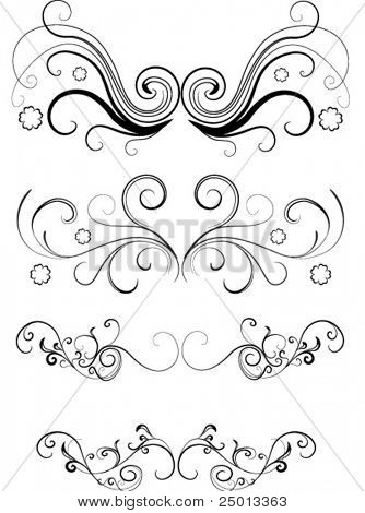 Vector elementi decorativi design