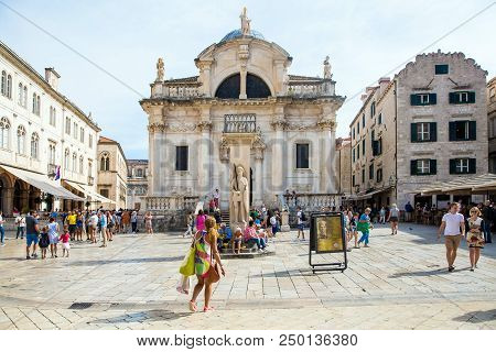 Dubrovnik, Croatia - July, 2018: The Church Of St. Blaise In Dubrovnik City, Croatia