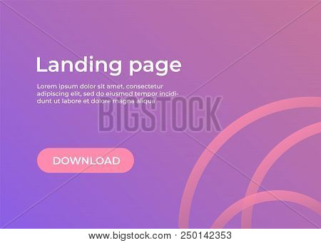 Landing Page Template. Website Template For Websites And Apps. Landing Page Vector Design Ui