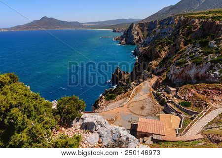 The Planu Sartu (or Pranu Sartu) Mine Is Located On The Calcareous Plateau West Of Buggerru Near The