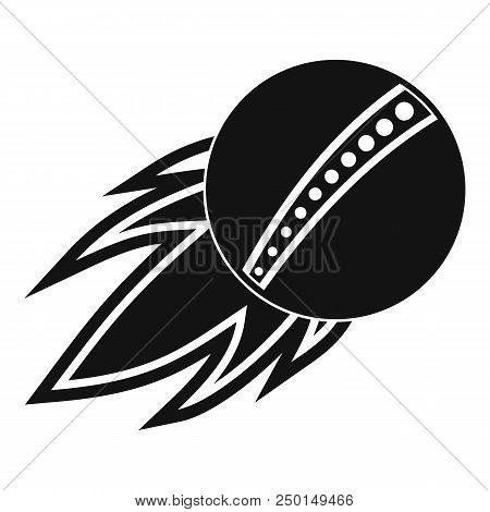 Cricket Fire Ball Logo. Simple Illustration Of Cricket Fire Ball Vector Logo For Web Design Isolated