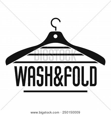 Laundry Wash And Fold Hanger Logo. Simple Illustration Of Laundry Wash And Fold Hanger Vector Logo F