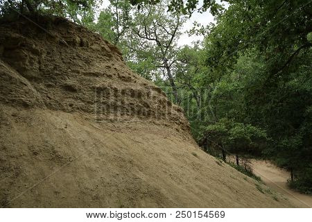 Rustrel, France - July 14, 2018: Photography Showing A Magnificent Landscape. The Photography Was Ta