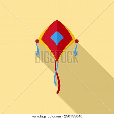 Shadow Kite Icon. Flat Illustration Of Shadow Kite Vector Icon For Web Design