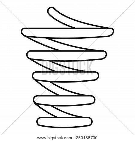 Jump Coil Icon. Outline Jump Coil Vector Icon For Web Design Isolated On White Background