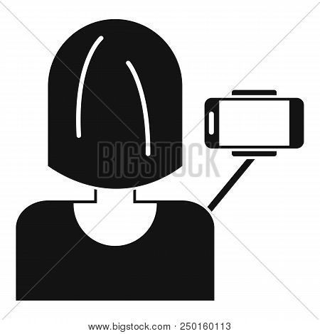 Woman Take Selfie Icon. Simple Illustration Of Woman Take Selfie Vector Icon For Web Design Isolated