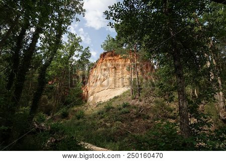 Rustrel, France - July 14, 2018: Photography Showing A Magnificent Landscape. The Photography Was Ta