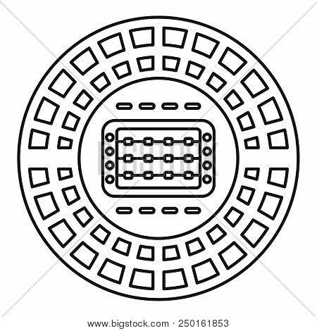 Sport Stadium Icon. Outline Sport Stadium Vector Icon For Web Design Isolated On White Background