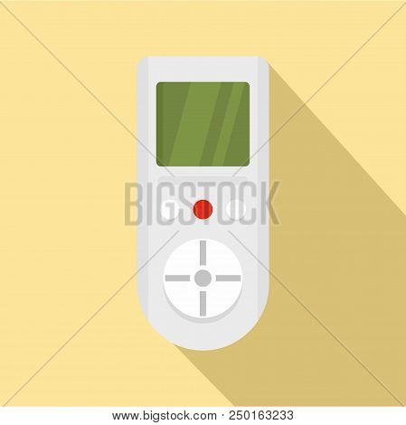 Digital Remote Control Conditioner Icon. Flat Illustration Of Digital Remote Control Conditioner Vec