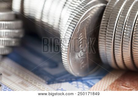 Stacked In Piles And Piles Of Silver Coins - Rubles Belarus