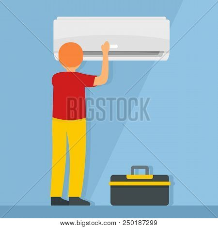 Maintance Conditioner Background. Flat Illustration Of Maintance Conditioner Vector Background For W