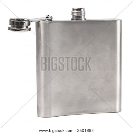 Garrafa de anca em branco
