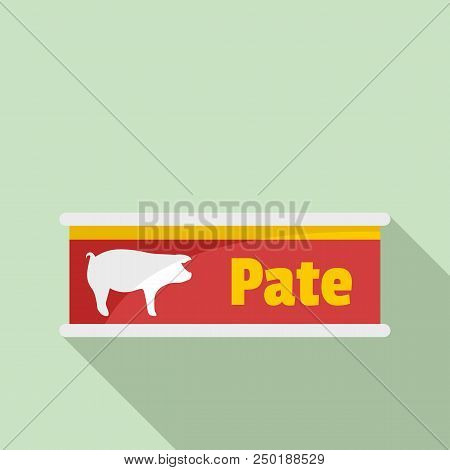 Pate Tin Can Icon. Flat Illustration Of Pate Tin Can Vector Icon For Web Design