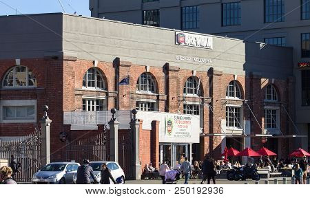 Wellington, New Zealand - June 4, 2016: The Iconic Landmark Shed 22 Building Originally Purposed As 
