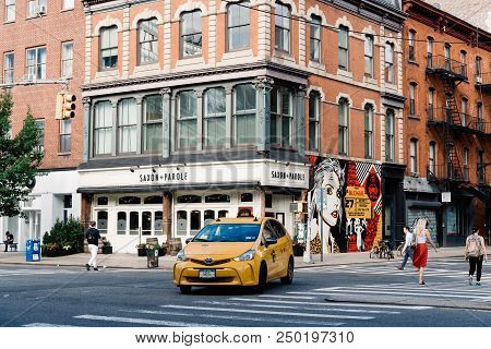 New York City, Usa - June 20, 2018: Street View Of Bowery In East Village Of Manhattan
