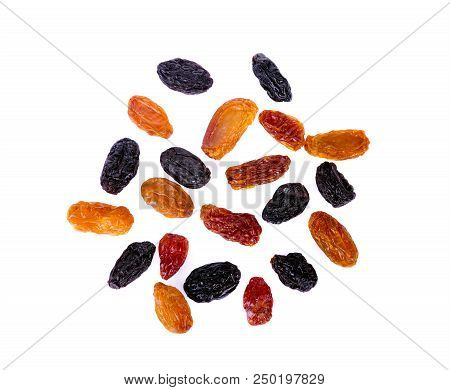 Raisin Is A Dried Grape Isolated On White Background.
