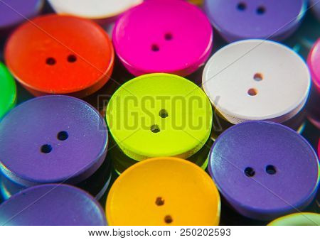 Background With Buttons Of Different Colors Close-up Shot