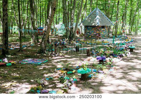 Shapsugskaya, Russia - July 5, 2018: Path To Chapel Of Theodosius Of The Caucasus Near Shapsugskaya 